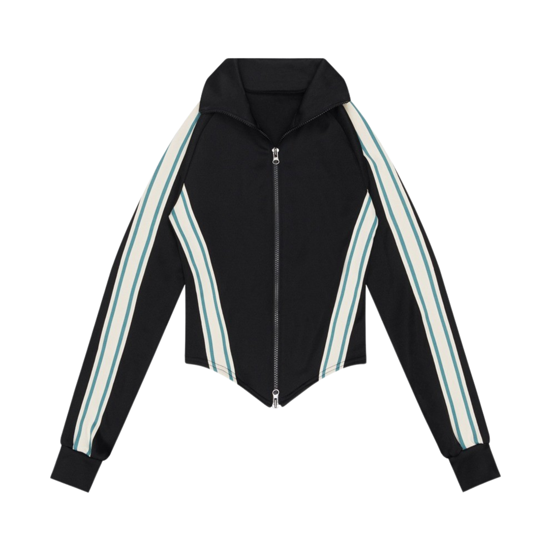 쿄 스포티 다이아그놀 트랙 투웨이 집업 블랙(Kyo Sporty Diagonal Track 2way Zipup Black)
