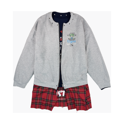 25-T001 VR Resurrection13 Reversible Zip Up Sweatshirt Vintage Remake