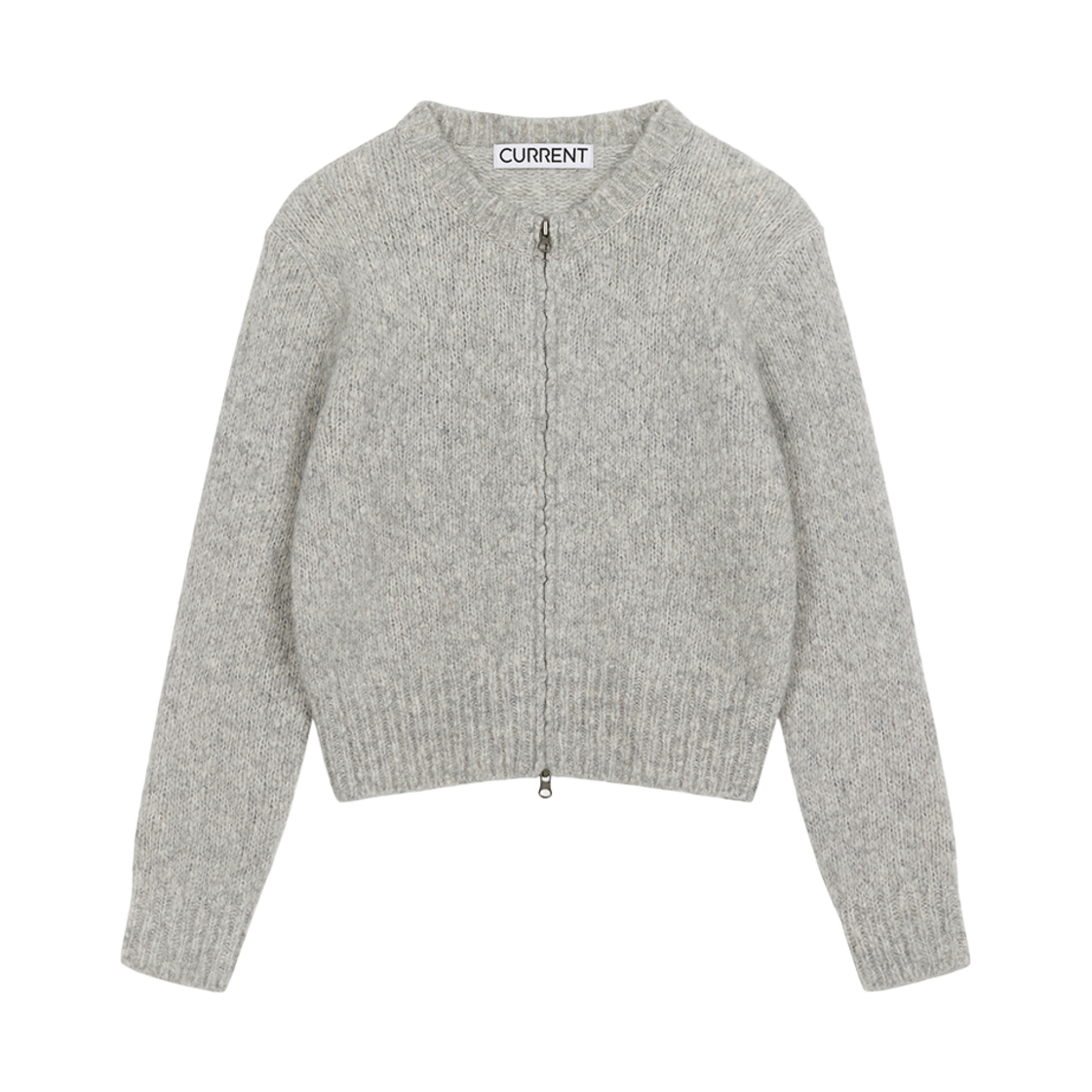 커렌트 소프트 슬럽 멜란지 니트 가디건 그레이(Current Soft Slub Melange Knit Gray)
