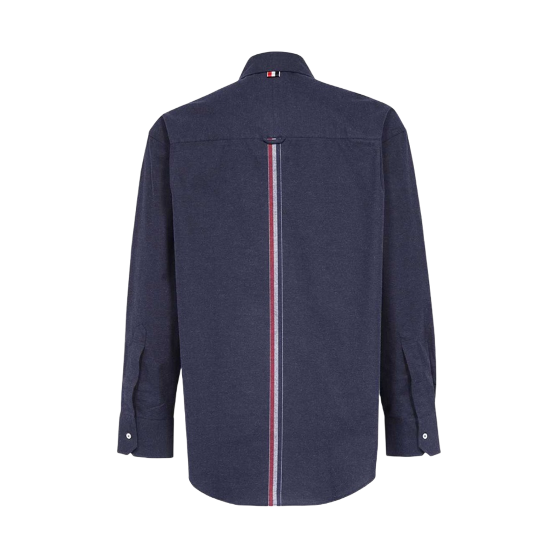 톰브라운 코튼 플란넬 백 스트라이프 오버사이즈 셔츠 네이비(Thom Browne Cotton Flannel Back Stripe Oversize Shirt Navy) - 2