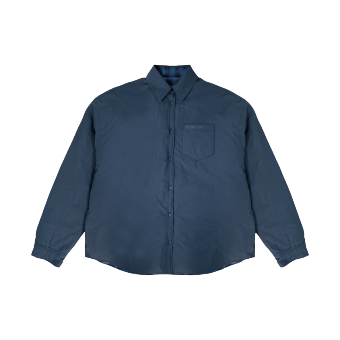 프로젝트 G/R 리버시블 패디드 체크 셔츠 네이비(Project G/R Reversible Padded Check Shirt Navy) - 2