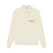 Essentials Long Sleeve French Terry Polo Cream - 21SS