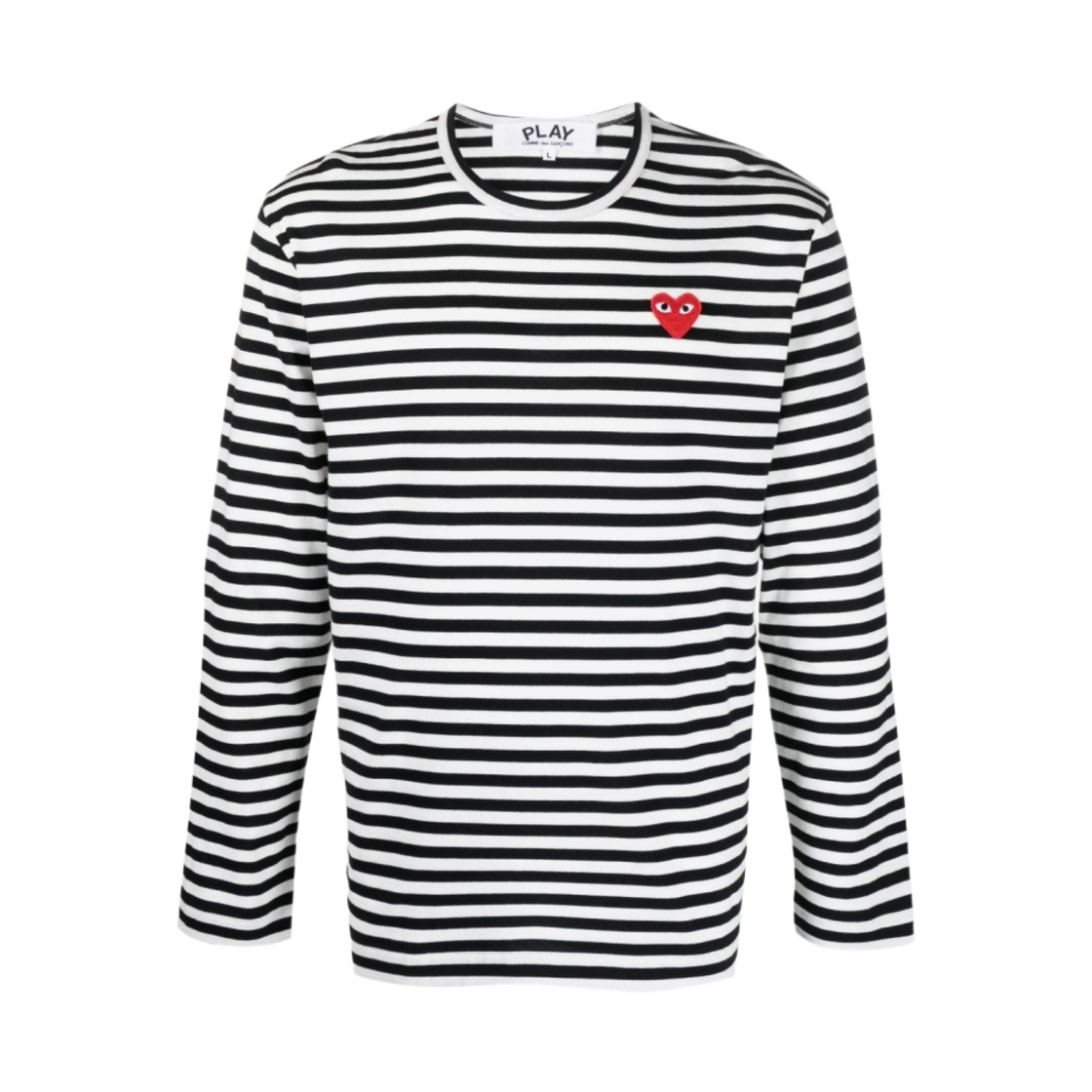 AX-T164-051-1 Play Comme des Garcons Striped LS T-Shirt Black White