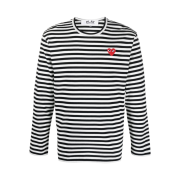 Play Comme des Garcons Striped LS T-Shirt Black White