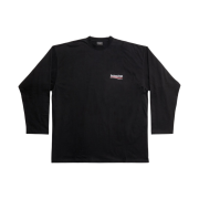 Balenciaga Political Campaign Oversized Long Sleeve T-Shirt Black