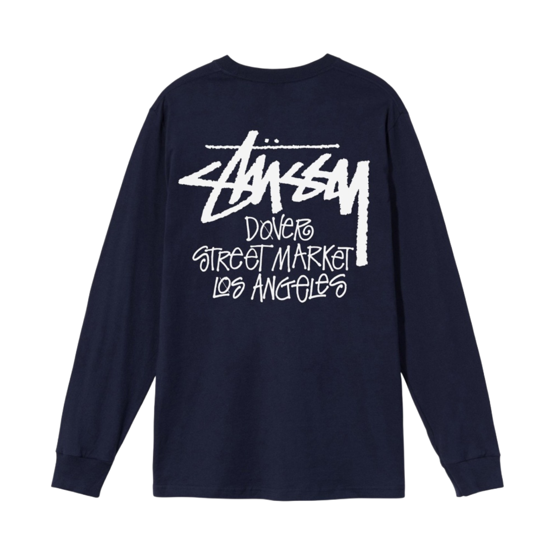 스투시 스탁 도버 스트리트 마켓 LA 롱슬리브 티셔츠 네이비 2021(Stussy Stock DSM Los Angeles LS T-Shirt Navy 2021)