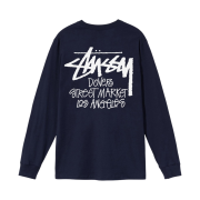 Stussy Stock DSM Los Angeles LS T-Shirt Navy 2021