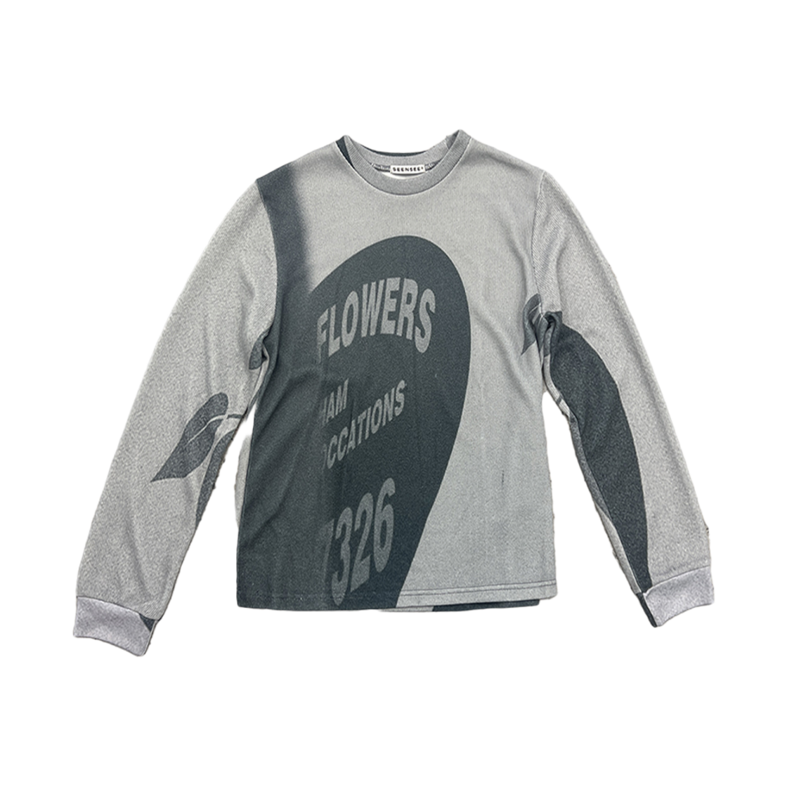 S24FW2001NB SEEN Printing Knit Long Sleeve Number