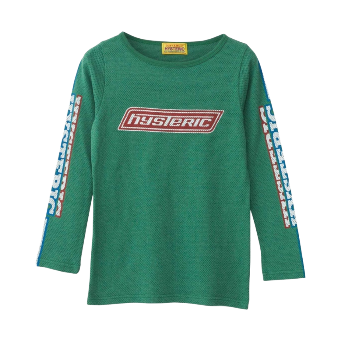 (W) 히스테릭 글래머 빅슨 걸 티셔츠 그린((W) Hysteric Glamour Vixen Girl T-Shirt Green) - 1