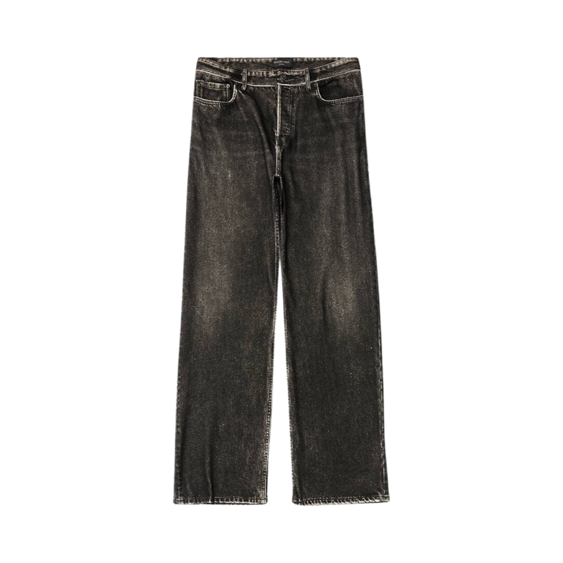 발렌시아가 데님 트롱프 뢰유 팬츠 블랙