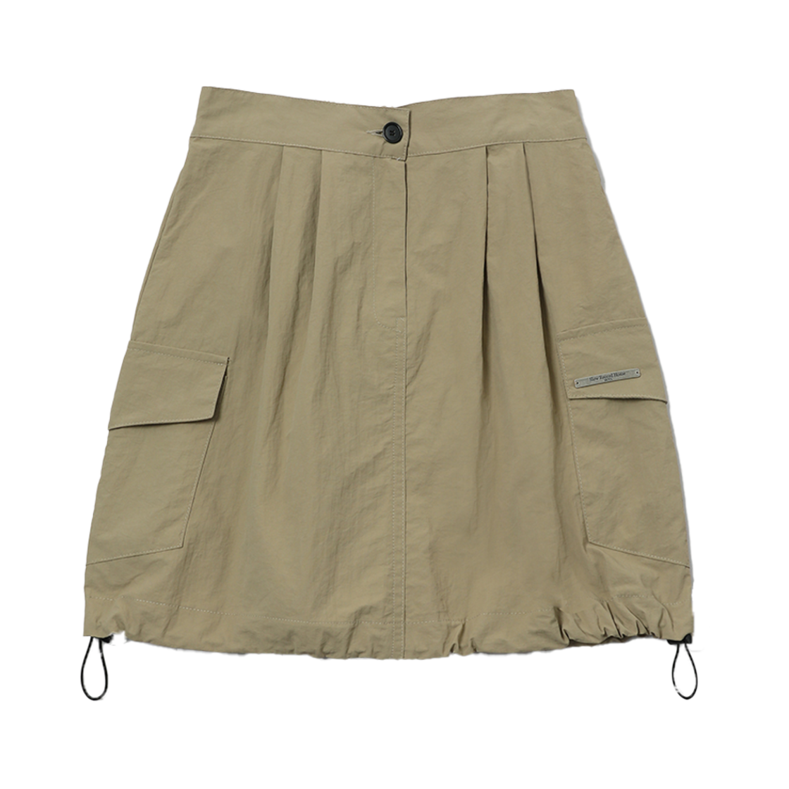 SR24SPSK01BIOS SLOW RECORD HOUSE Nylon Cargo Mini Skirt Beige