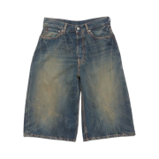 Acne Studios Loose Fit Denim Shorts Dark Blue