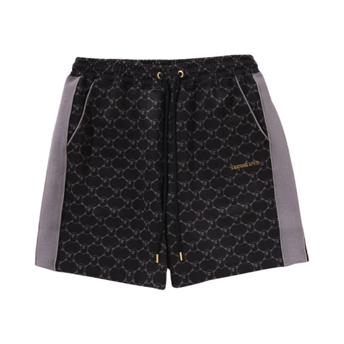 베이프 컬리지 모노그램 릴렉스드 핏 스웨트 쇼츠 블랙(BAPE College Monogram Relaxed Fit Sweat Shorts Black)