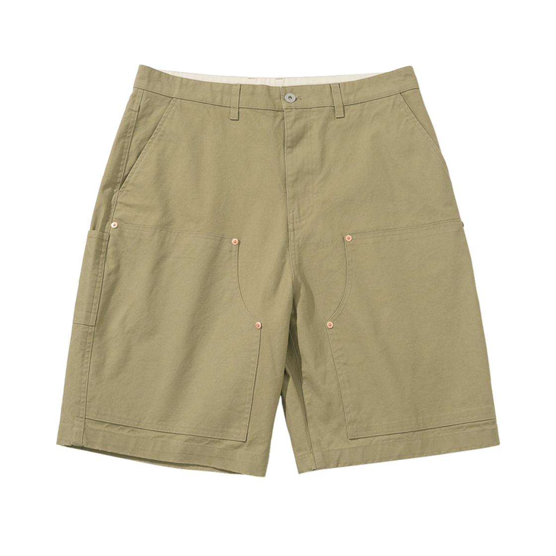 UB2534PT047MKE Uniform Bridge Double Knee Short Pants Khaki Beige