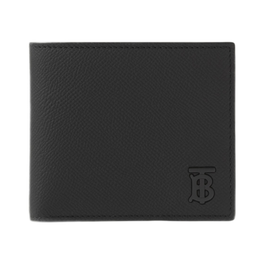 버버리 그레이니 레더 TB 반지갑 코인 지갑 블랙(Burberry Grainy Leather TB Bifold Coin Wallet Black) - 1