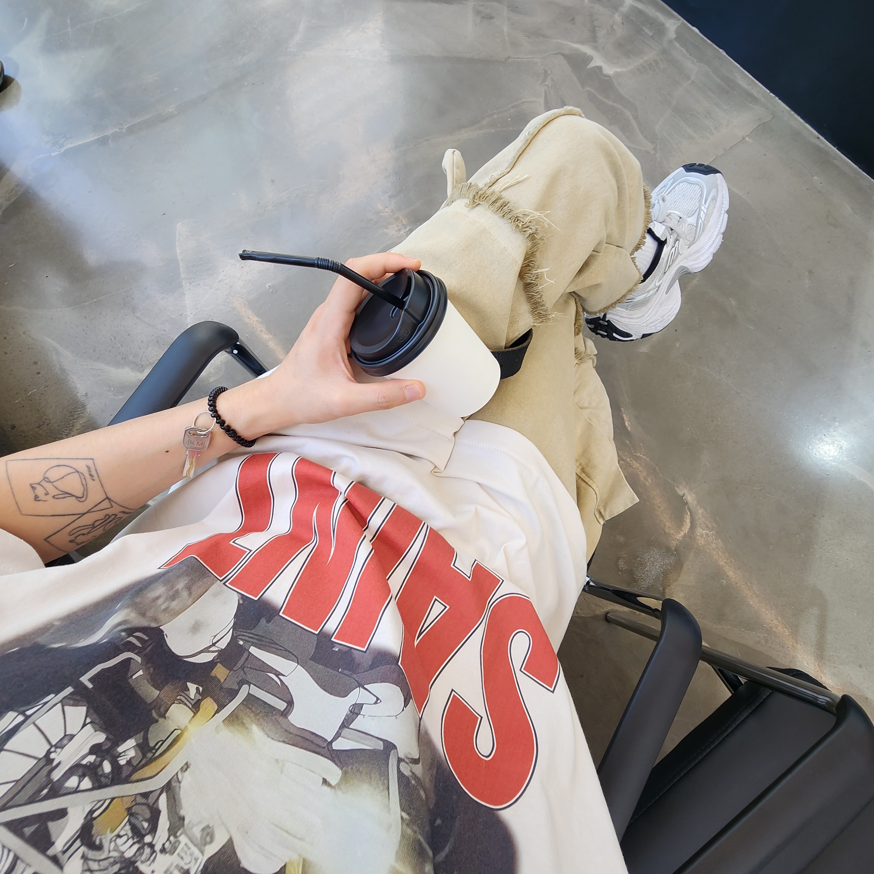 SAINT Mxxxxxx x Freedom S/S T-Shirt White - 24SS 착용 스타일