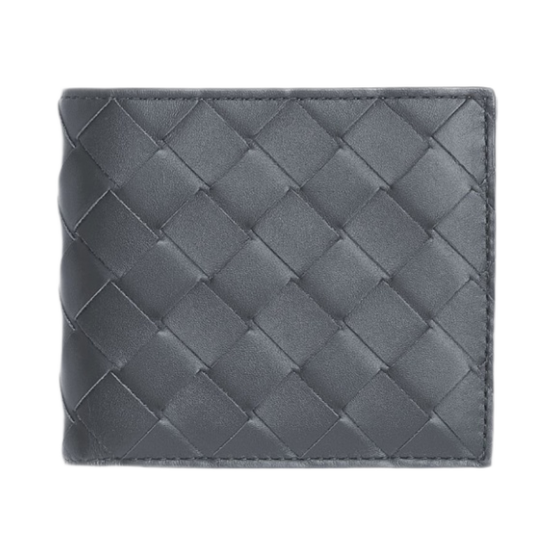 보테가 베네타 인트레치아토 코인 반지갑 썬더 풀(Bottega Veneta Intrecciato Bi-Fold Wallet with Coin Purse Thunder Pool) - 1