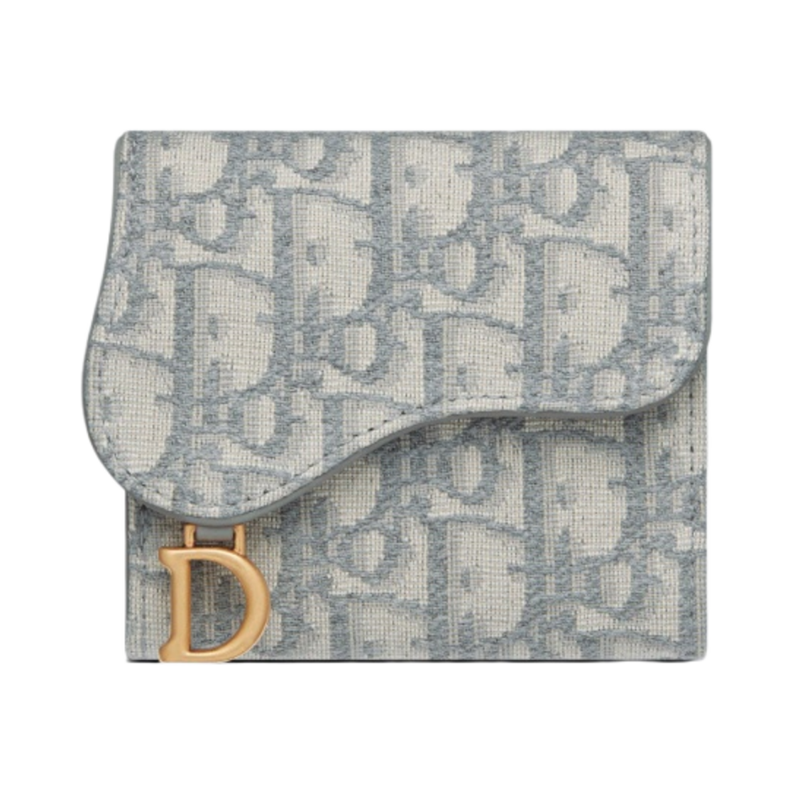디올 새들 로터스 지갑 그레이 디올 오블리크 자카드(Dior Saddle Lotus Wallet Grey Dior Oblique Jacquard)