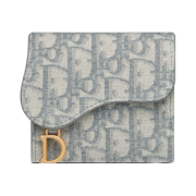 Dior Saddle Lotus Wallet Grey Dior Oblique Jacquard