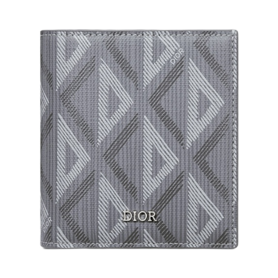 디올 컴팩트 버티컬 지갑 디올 그레이 CD 다이아몬드 캔버스(Dior Compact Vertical Wallet Dior Gray CD Diamond Canvas) - 1