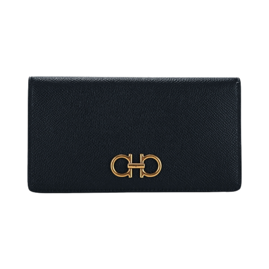22D779-770019 Ferragamo Gancini Continental Wallet Black