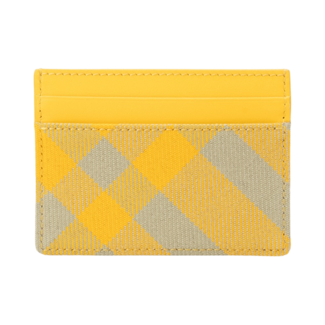 8079466 Burberry Wool Blend Check Cardholder Yellow