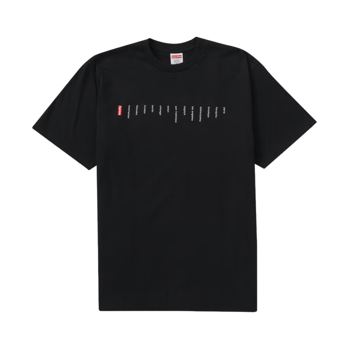 슈프림 로케이션 티셔츠 블랙 - 23SS(Supreme Location T-Shirt Black - 23SS) - 1