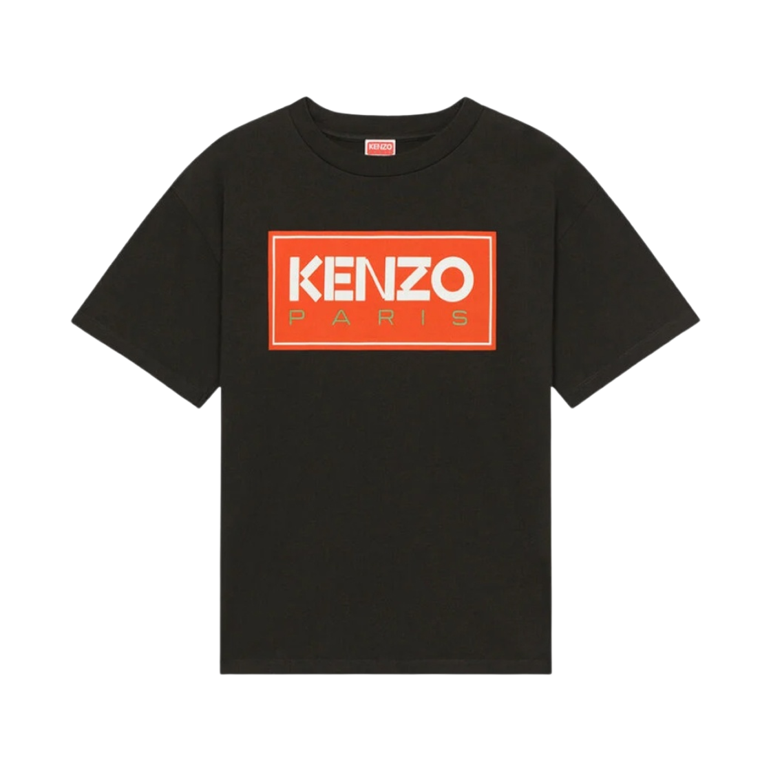(W) 겐조 파리 오버사이즈 티셔츠 블랙((W) Kenzo Paris Oversized T-Shirt Black) - 1