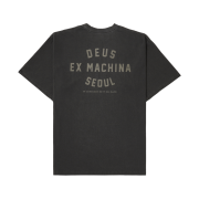 Deus Ex Machina Vintage Washed Seoul T-Shirt Charcoal Black