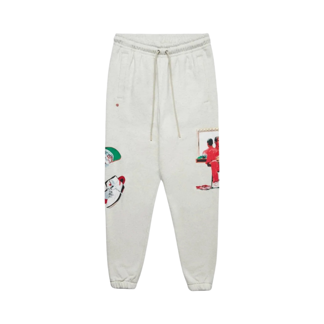 DV1602-141 Jordan Flight Artist Series By Jacob Rochester Fleece Pants Oatmeal Heather - Asia
