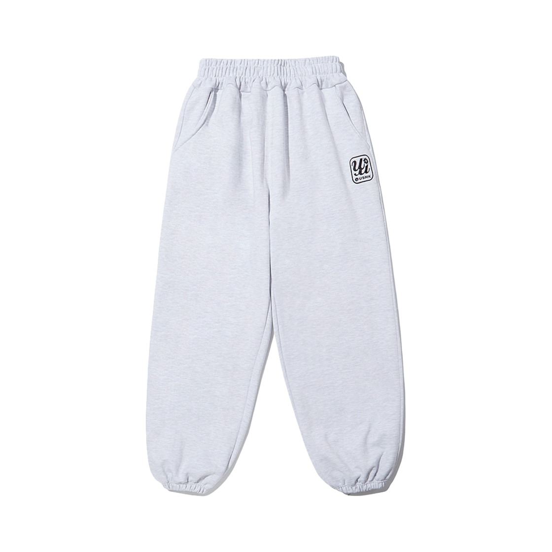 USMSP02 Unsteady Market Emblem Sweat Pants Light Grey