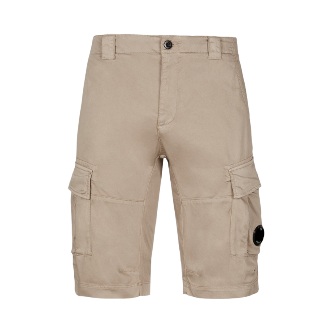 14CMBE116A005694G330 C.P. Company Stretch Sateen Cargo Shorts Cobblestone Brown - 23SS