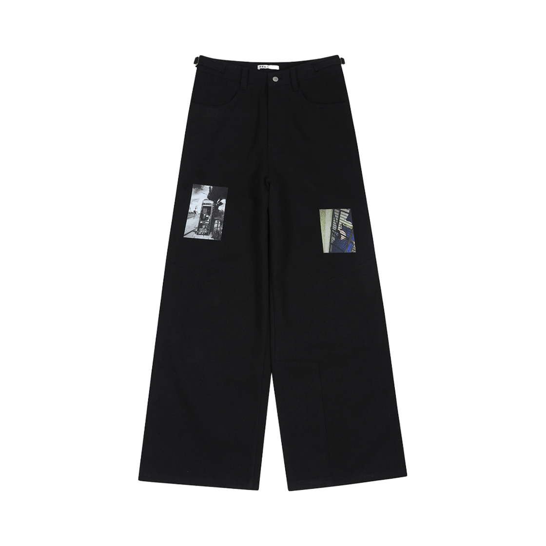 씬 포토 프린팅 코튼 트라우져 블랙(SEEN Photo Printing Cotton Trousers Black)