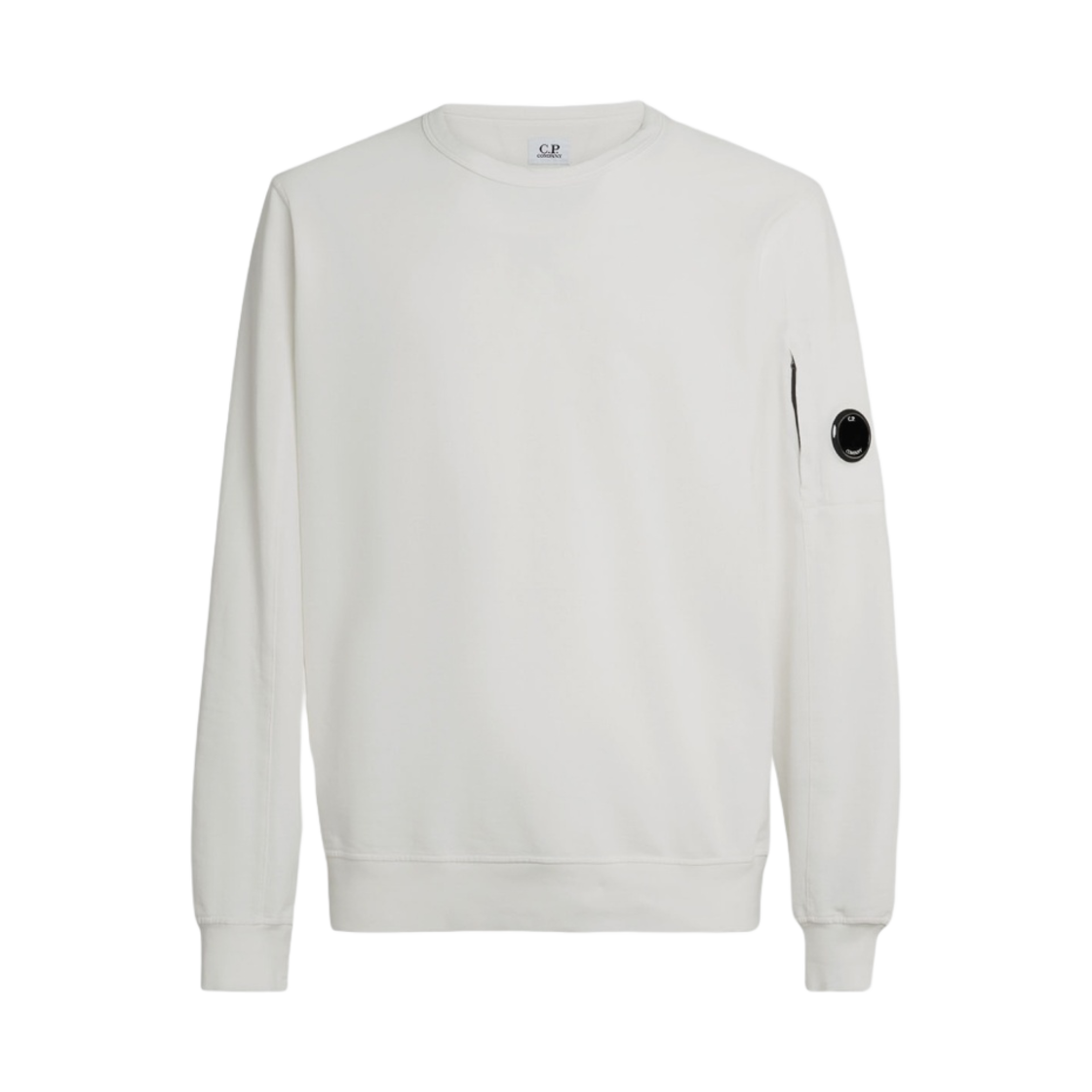 C.P. 컴퍼니 라이트 플리스 스웨트셔츠 거즈 화이트 - 23FW(C.P. Company Light Fleece Sweatshirt Gauze White - 23FW) - 1