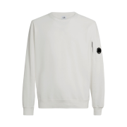 C.P. Company Light Fleece Sweatshirt Gauze White - 23FW