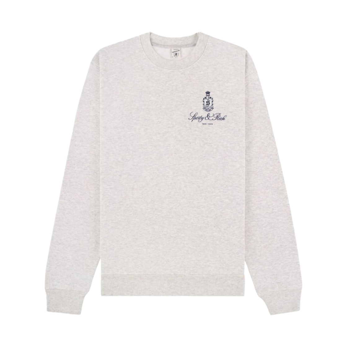 스포티 앤 리치 메이드 인 USA 크루넥 헤더 그레이 네이비(Sporty & Rich Made In USA Crewneck Heather Grey Navy) - 1