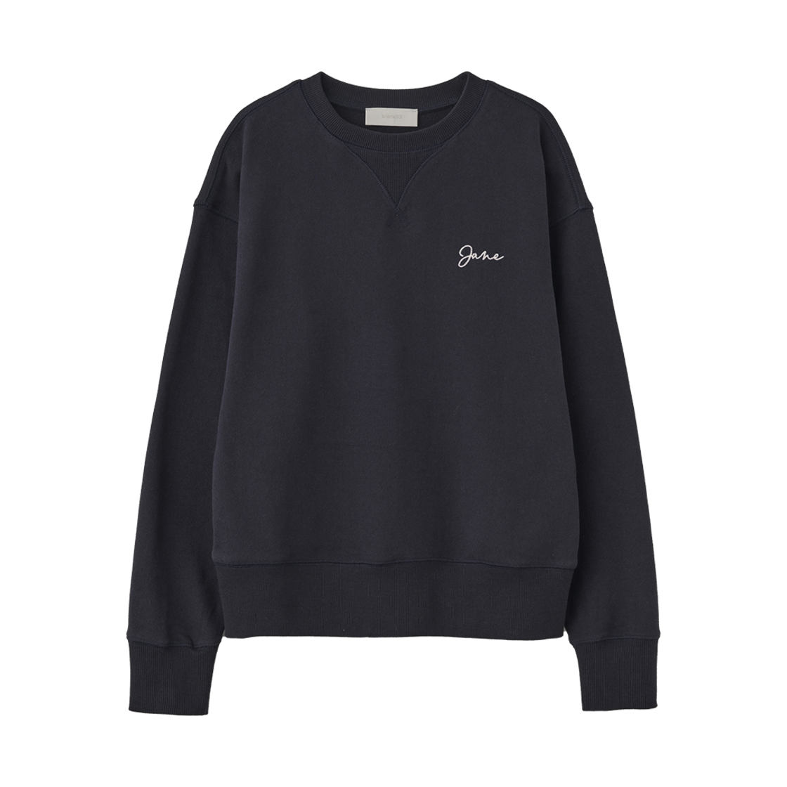 블랭크공삼 백 프린트 피치스킨 스웻셔츠 반티지 네이비(Blank03 Back Print Peachskin Sweatshirts Vintage Navy)