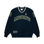 AAPE Main Crew Neck Sweater Navy - 24FW