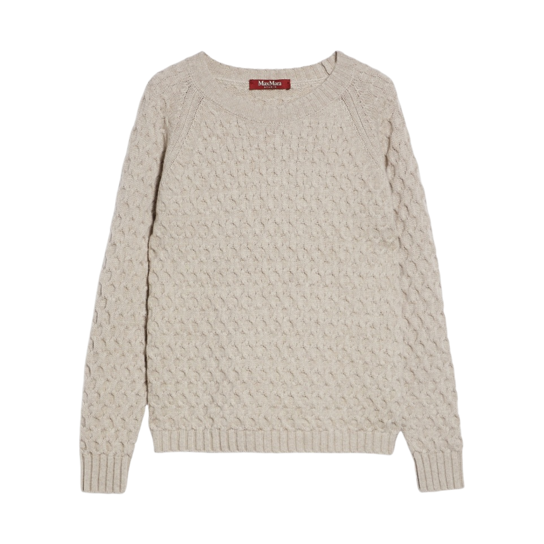 CLAVA-004 (W) Max Mara Studio Clava Wool and Cashmere Yarn Sweater Beige
