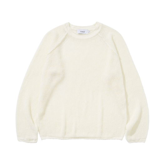 K25SSU17IV Knitted Summer Reglan Long Sleeve Knit Ivory