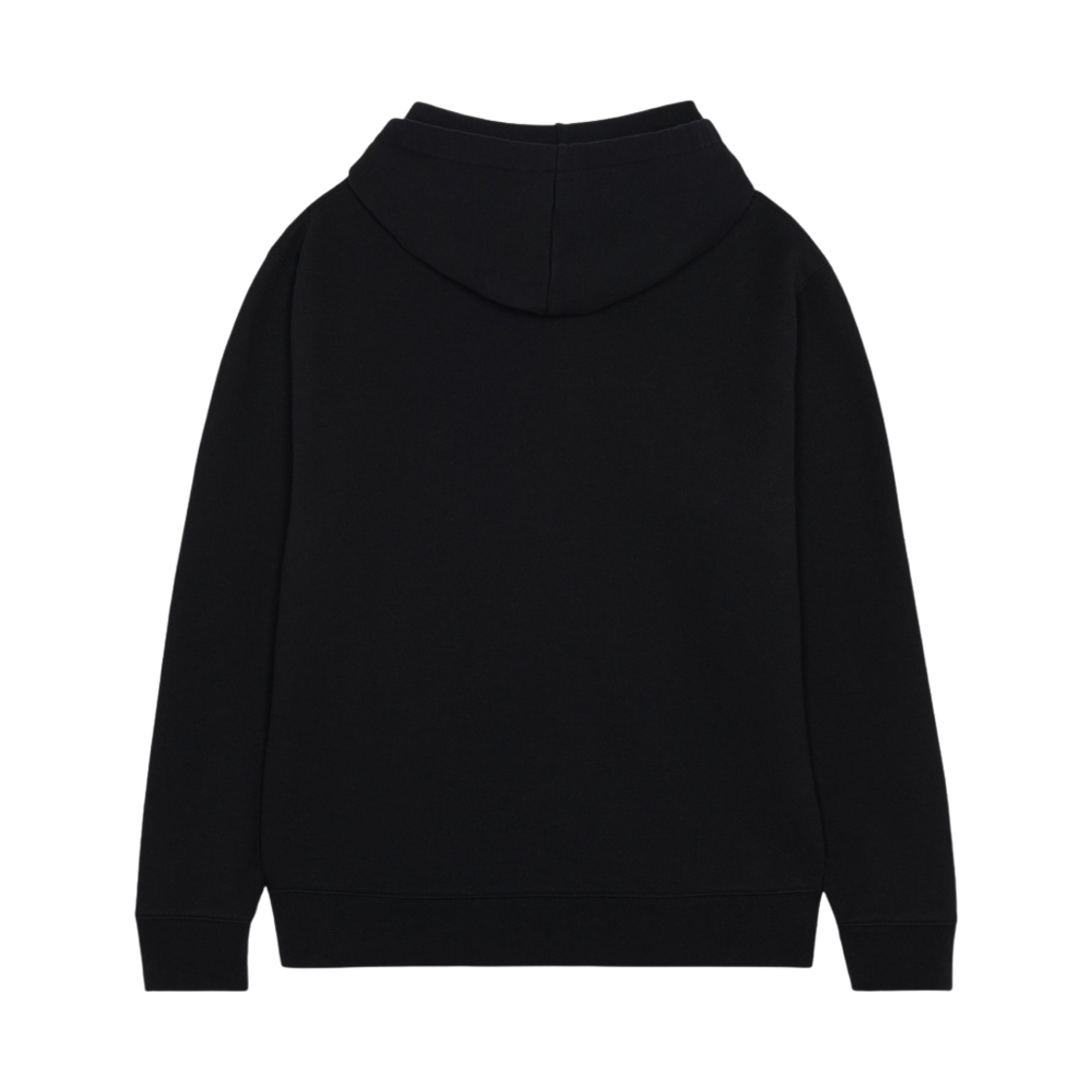 메종 키츠네 자수 코드리스 후드 블랙(Maison Kitsune Embroidered Cordless Hoodie Black) - 2