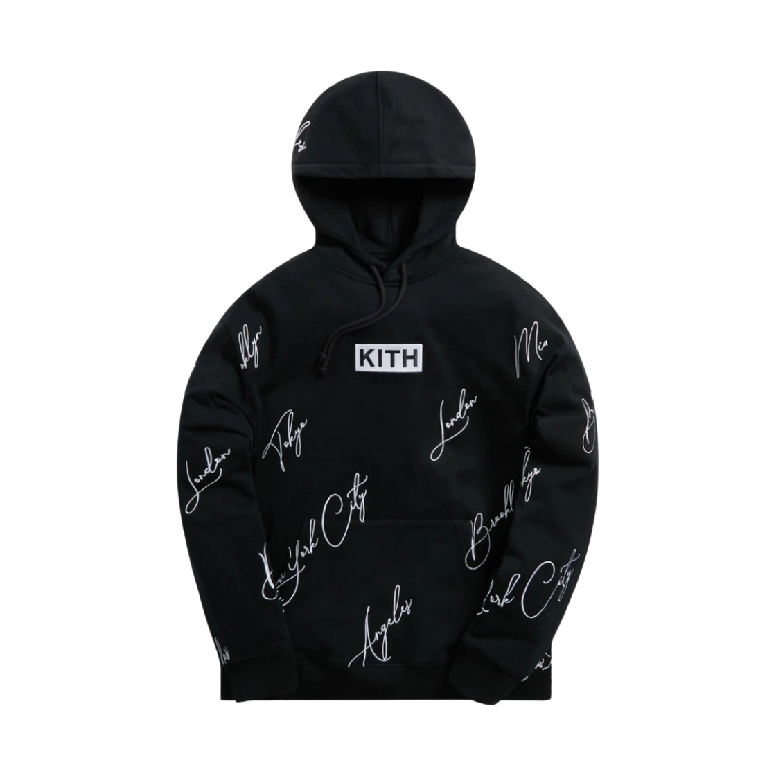 키스 시티 스크립트 후드 블랙(Kith City Script Hoodie Black) - 1