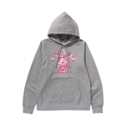 BAPE ABC Camo College Pullover Hoodie Grey