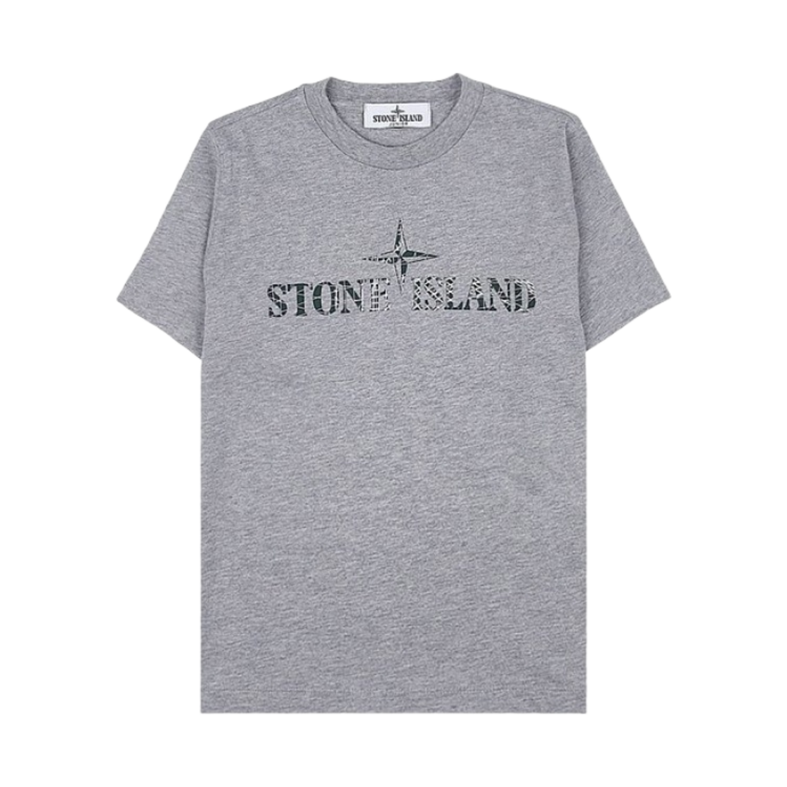 (키즈) 스톤 아일랜드 21073 ‘카모 투’ 프린트 티셔츠 멜란지 그레이 - 23SS((Kids) Stone Island 21073 'Camo Two' Print T-Shirt Melange Grey - 23SS) - 1