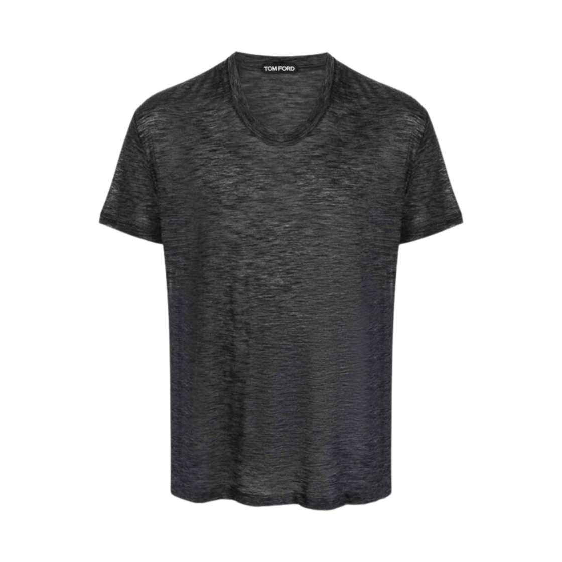 JCS008-JMC017F23-LB999 Tom Ford Crew Neck T-Shirt Black Melange