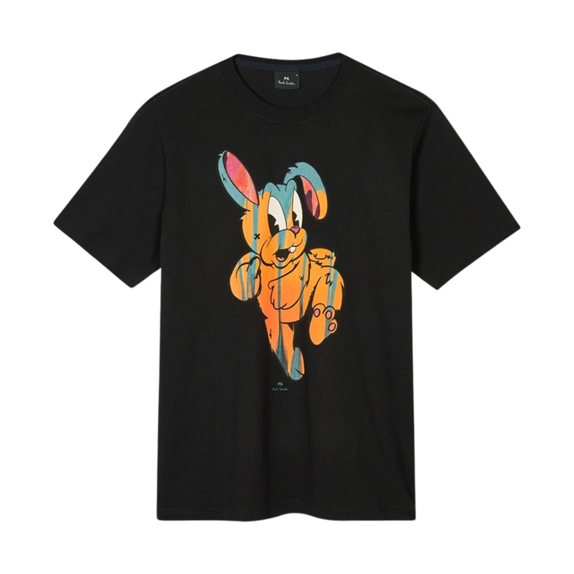 M2R-011R-NP4687-79 Paul Smith Painted Bunny Print T-Shirt Black