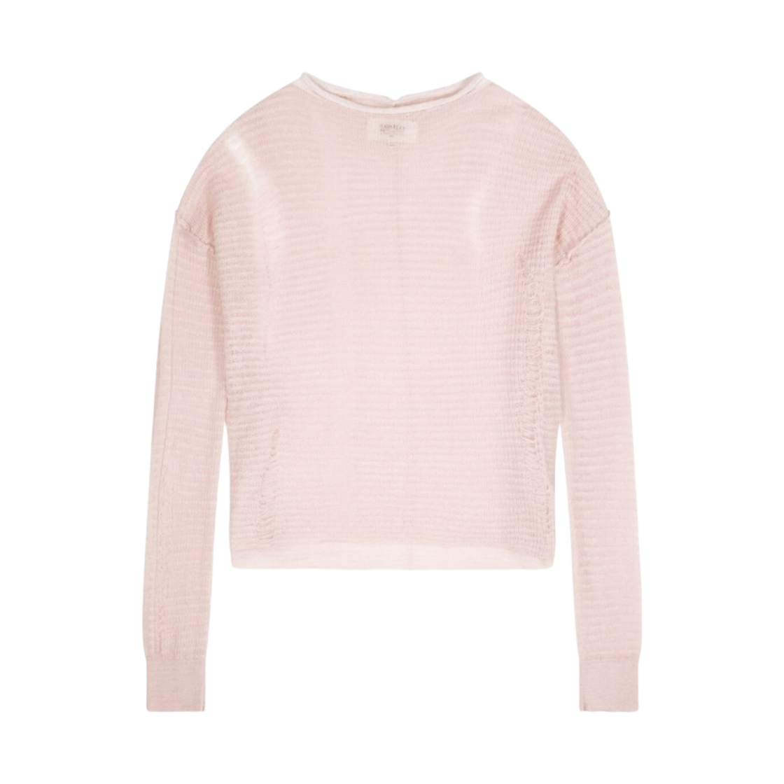 (W) MM6 메종 마르지엘라 디스트레스드 스웨터 핑크((W) MM6 Maison Margiela Distressed Sweater Pink) - 1