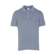 Maison Kitsune Fox Head Patch Polo Moonlight Blue