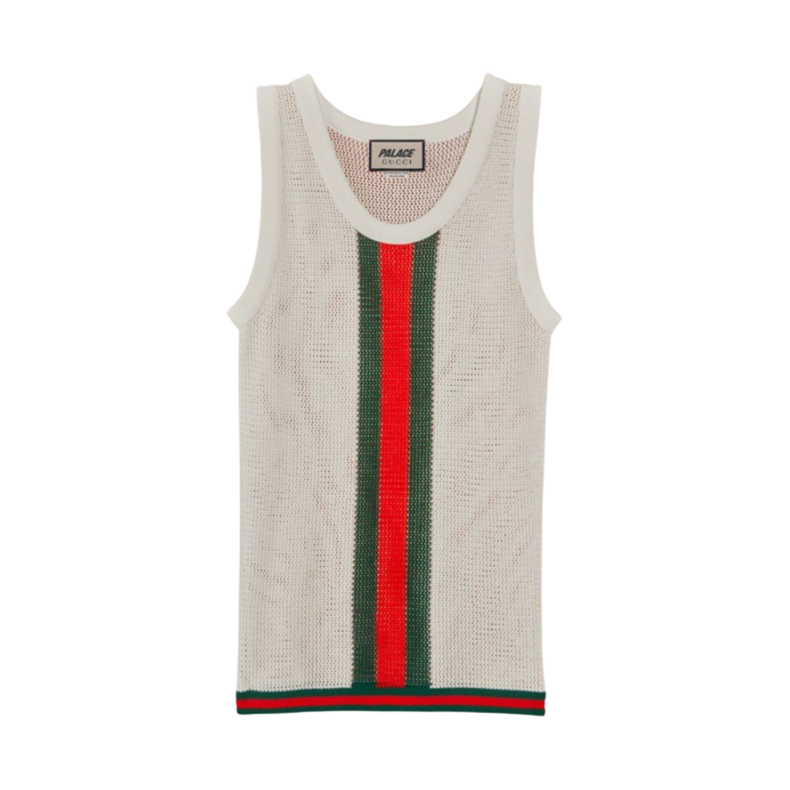팔라스 x 구찌 웹 디테일 니트 탱크탑 아이보리 - 22FW(Palace x Gucci Knit Tank Top with Web Details Ivory - 22FW) - 1