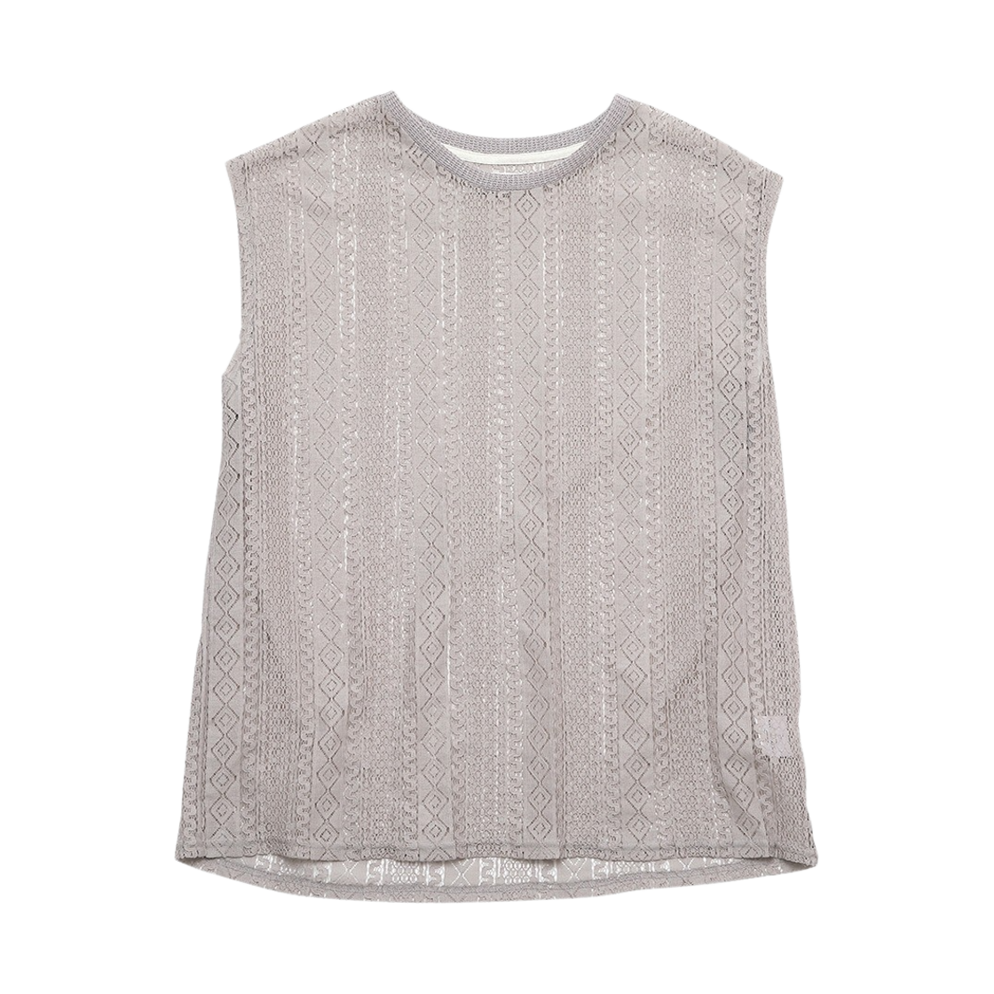 알렌느 니트 립 크로쉐 슬리브리스 그레이(Haleine Knit Rip Crocher Sleeveless Grey) - 1